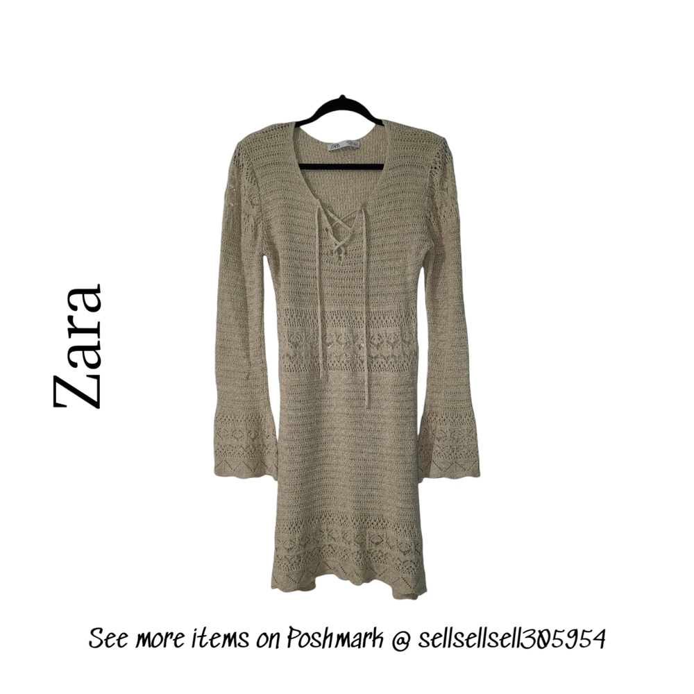 👗🔥 Dress - Women's Zara Crochet Dress/Swim Cover Up - Excellent Condition